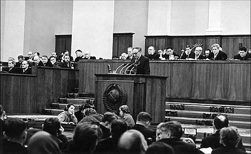 М.А.Лаврентьев на заседании Верховного Совета СССР
